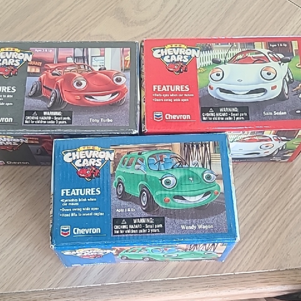 Vintage Chevron Cars Unopened Boxes.